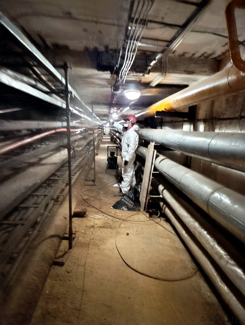 Reálna realizácia ASTANA – balenie materiálu s obsahom azbestu